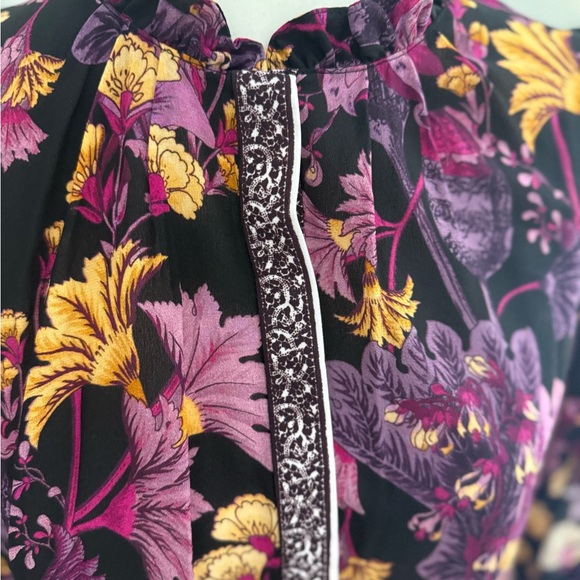 Kobi Halperin Floral Blouse - Black and Purple - Picture 10 of 16